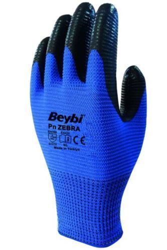 BEYBİ PN 5 ZEBRA ELDİVEN NO:10  MAVİ - SİYAH